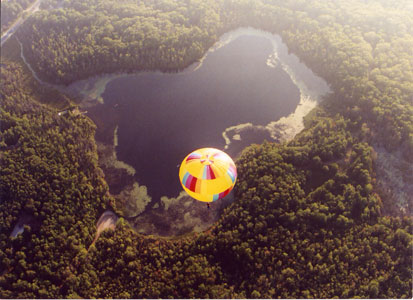From above, numerous small lakes dotted the landscape, offering striking views of northern Michigan’s geography.