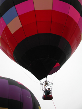 Cloudhopper pilot Gary Rominger used his hopper “Rosebud”